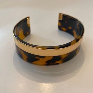 Tortoise and Gold Cuff Bracelet